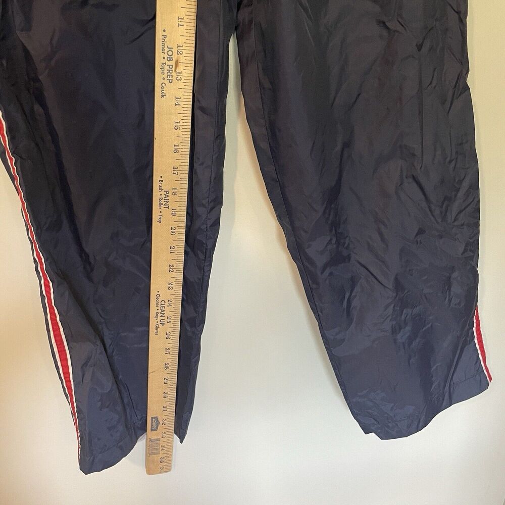 VTG USA Embroidered Windbreaker Track Pants Large Navy Blue Lined Olympics - Picture 4 of 9